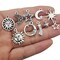 80 Pieces Craft Supplies Mixed Antique Silver Sun Moon Stars Charms Pendants for Crafting, Jewelry Findings Making Accessory for DIY Necklace Bracelet (M250)
